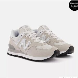 New balance 574 sneaker in nimbus cloud and white